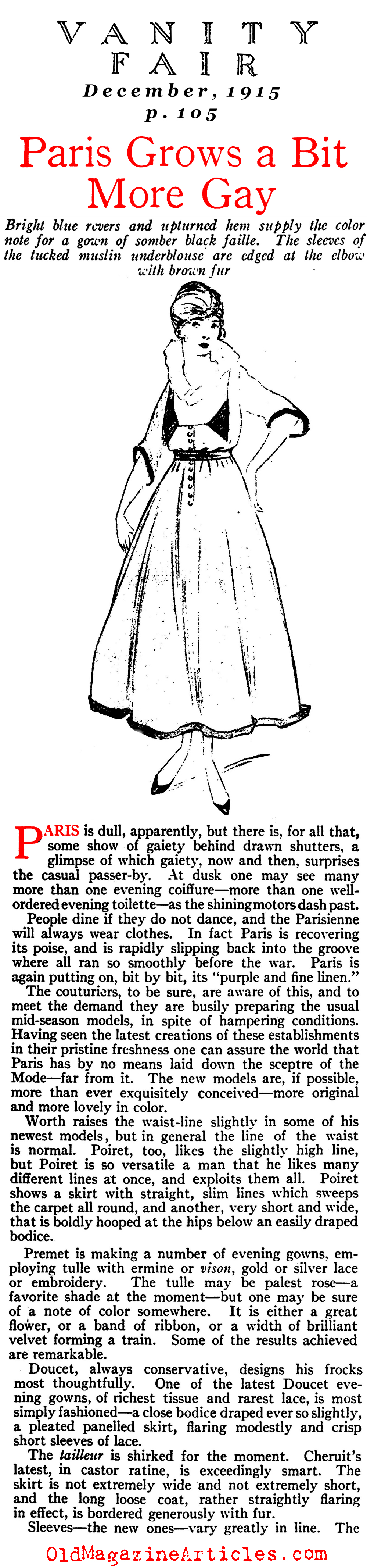 Paris Fashion: Spring, 1915  (Vanity Fair Magazine, 1915)